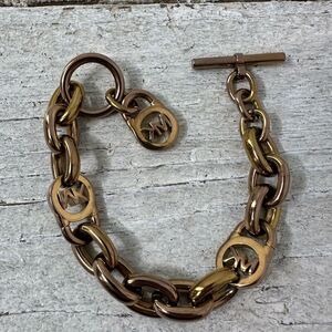 Michael Kors Padlock MK ChainLink Toggle Closure Bracelet